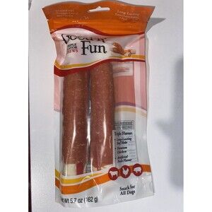 Good 'n' Fun 7" Rolls Triple Flavor Chews Large Dogs Treats 2 count, 5.7 oz